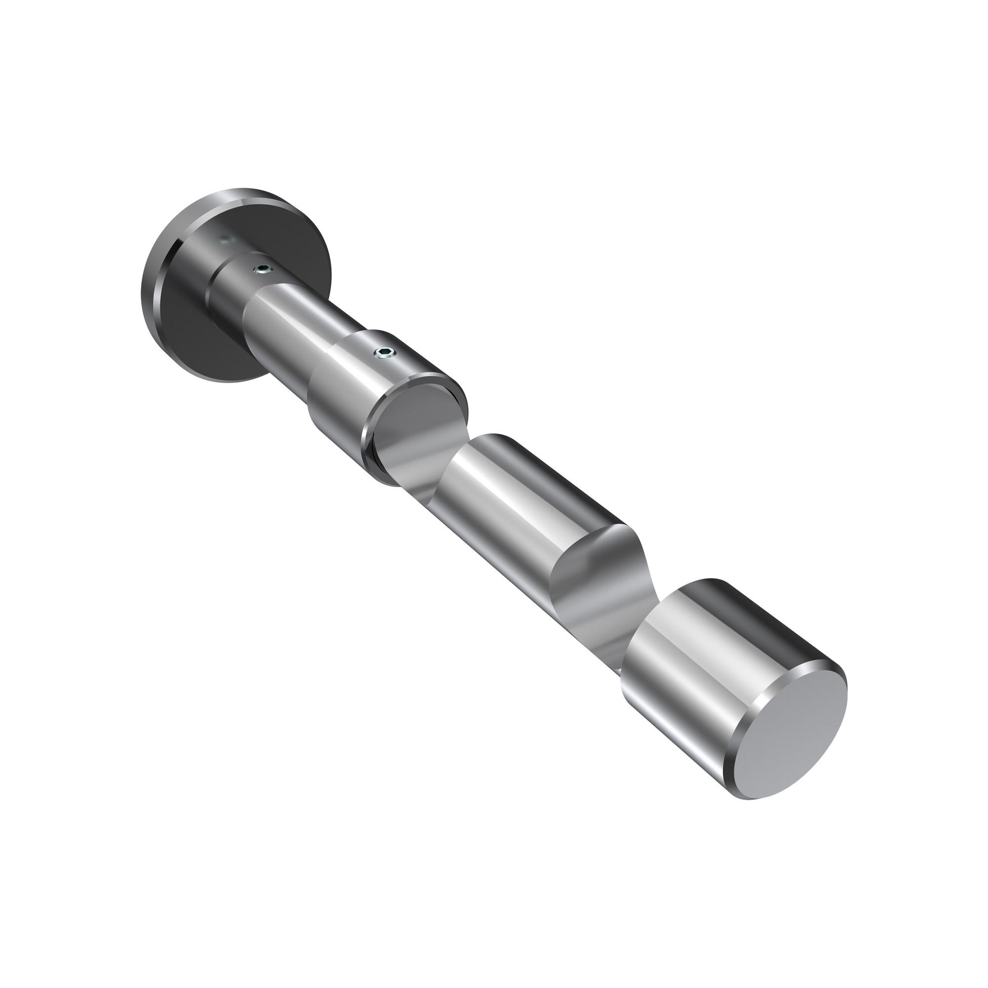 TRÄGER FÜR GARDINENSTANGEN 20 mm Ø, Prestige 2-läufig, Chrom - Chromfarben, Metall (16.2/4/4cm) - INTERDECO