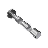 TRÄGER FÜR GARDINENSTANGEN 20 mm Ø, Prestige 2-läufig, Chrom - Chromfarben, Metall (16.2/4/4cm) - INTERDECO