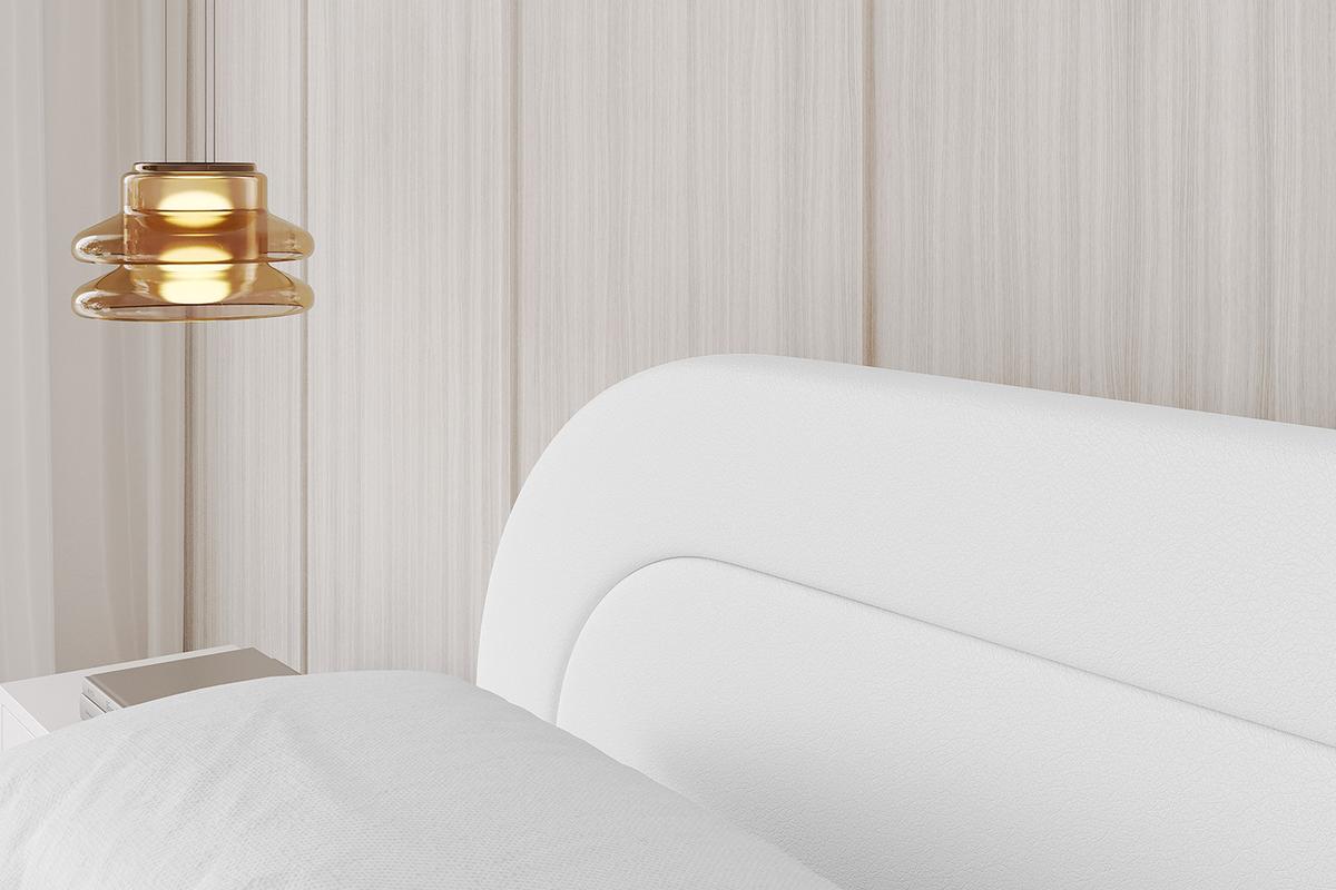 POLSTERBETT mit Bettkasten und Lattenrost, Bett mit Matratze H3/H4 - LERIS-v1 180x200 Weiß Kunstleder - Weiß Hochglanz, Holzwerkstoff/Textil (180/200cm) - ALTDECOR