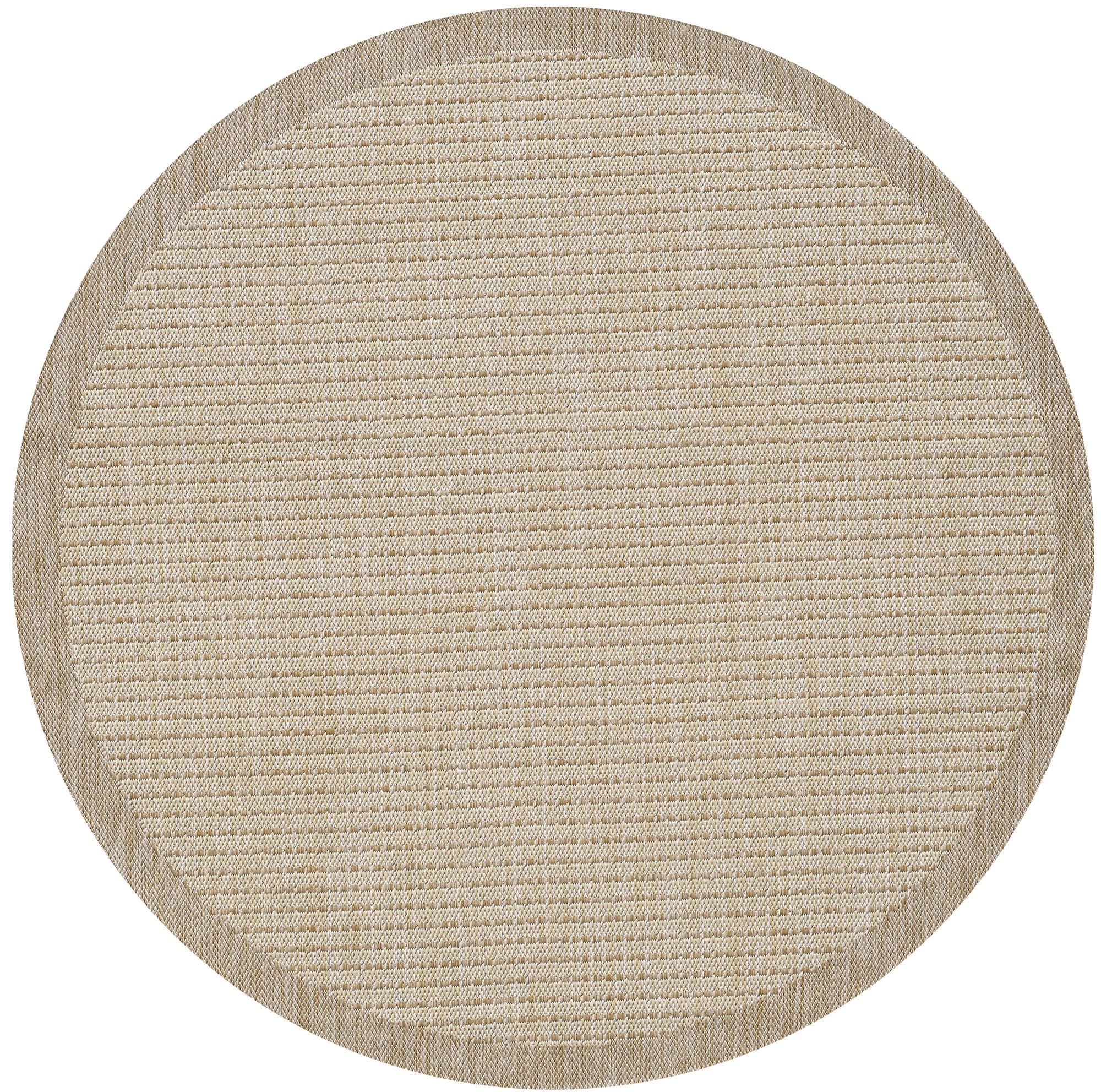 TEPPICH Outdoor DAFNE in Beige, einfarbig, Ø 160 cm - Beige, Textil (160/160cm) - KADIMA DESIGN