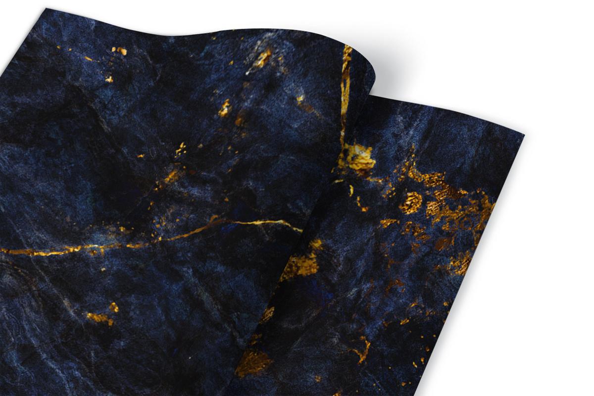 MÖBELAUFKLEBER 100x50 cm Blauer Marmor - Blau, Kunststoff (100/50/50cm) - TULUP