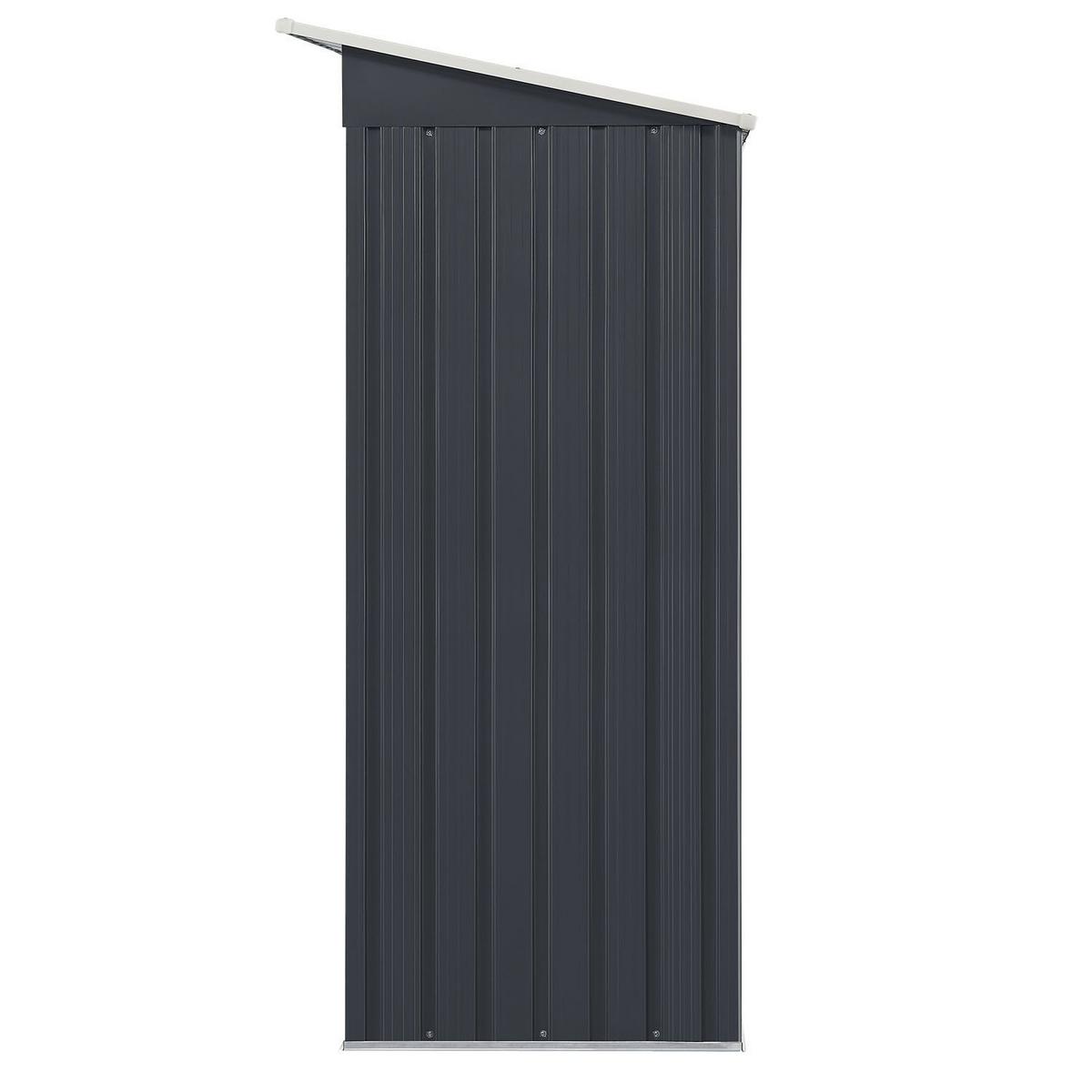 GERÄTESCHUPPEN S Anthrazit - Grau, Metall (164/182/88cm) - Juskys