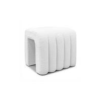 HOCKER RIBA 50/38/43 cm Weiß - Weiß, Textil (50/43/38cm) - Lookway