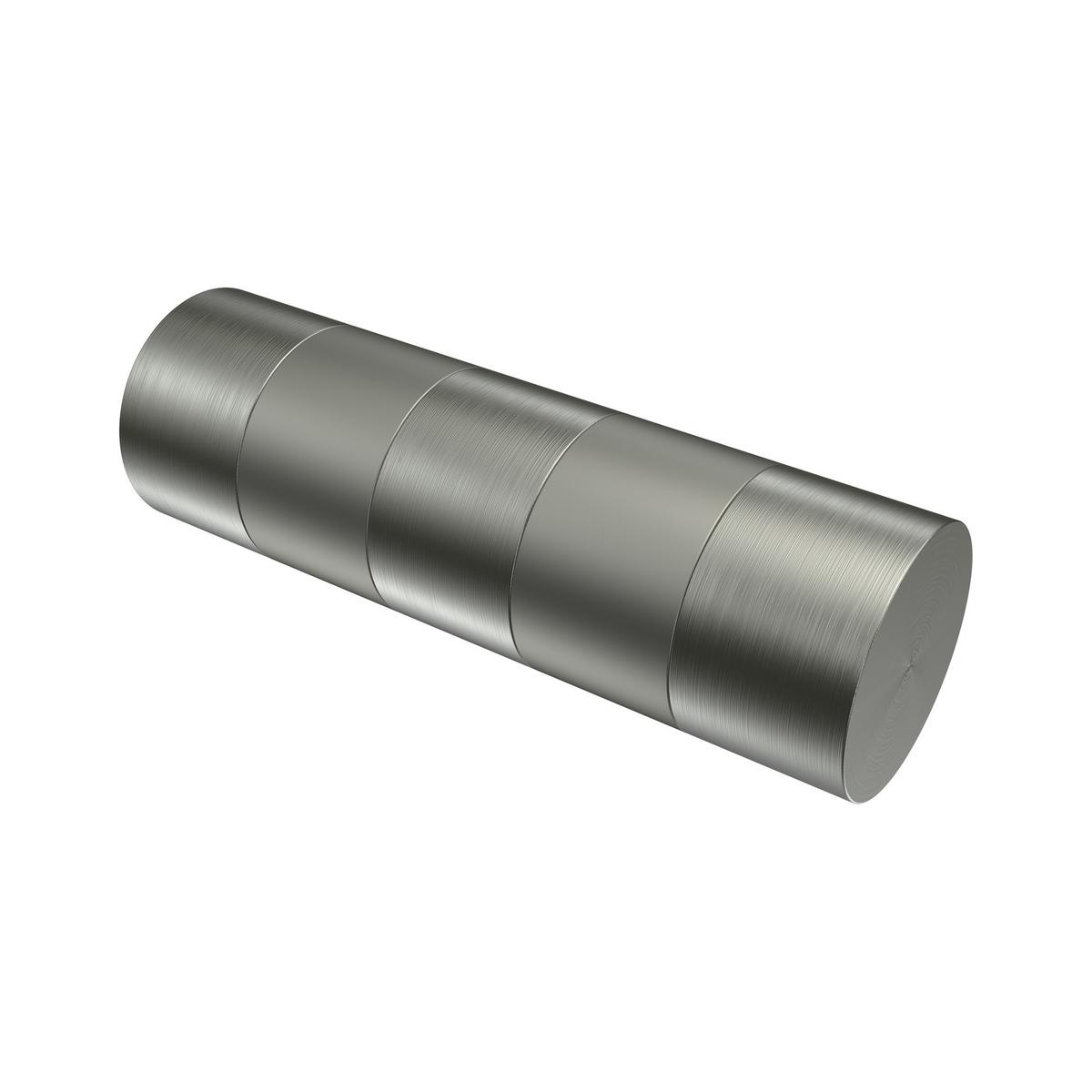 GARDINENSTANGE INNENLAUF Sonette Mavell 400 cm (geteilt in 2 x 200 cm), 1-läufig, 20 mm Ø Edelstahl-Optik - Edelstahlfarben/Silberfarben, Metall (400cm) - INTERDECO