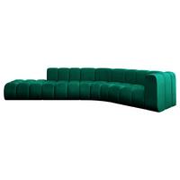 ECKSOFA modulares Sofa Tilmo-L1 - 399x194x70 cm Grün - Dunkelgrün, Holzwerkstoff/Textil (399/194cm) - ALTDECOR