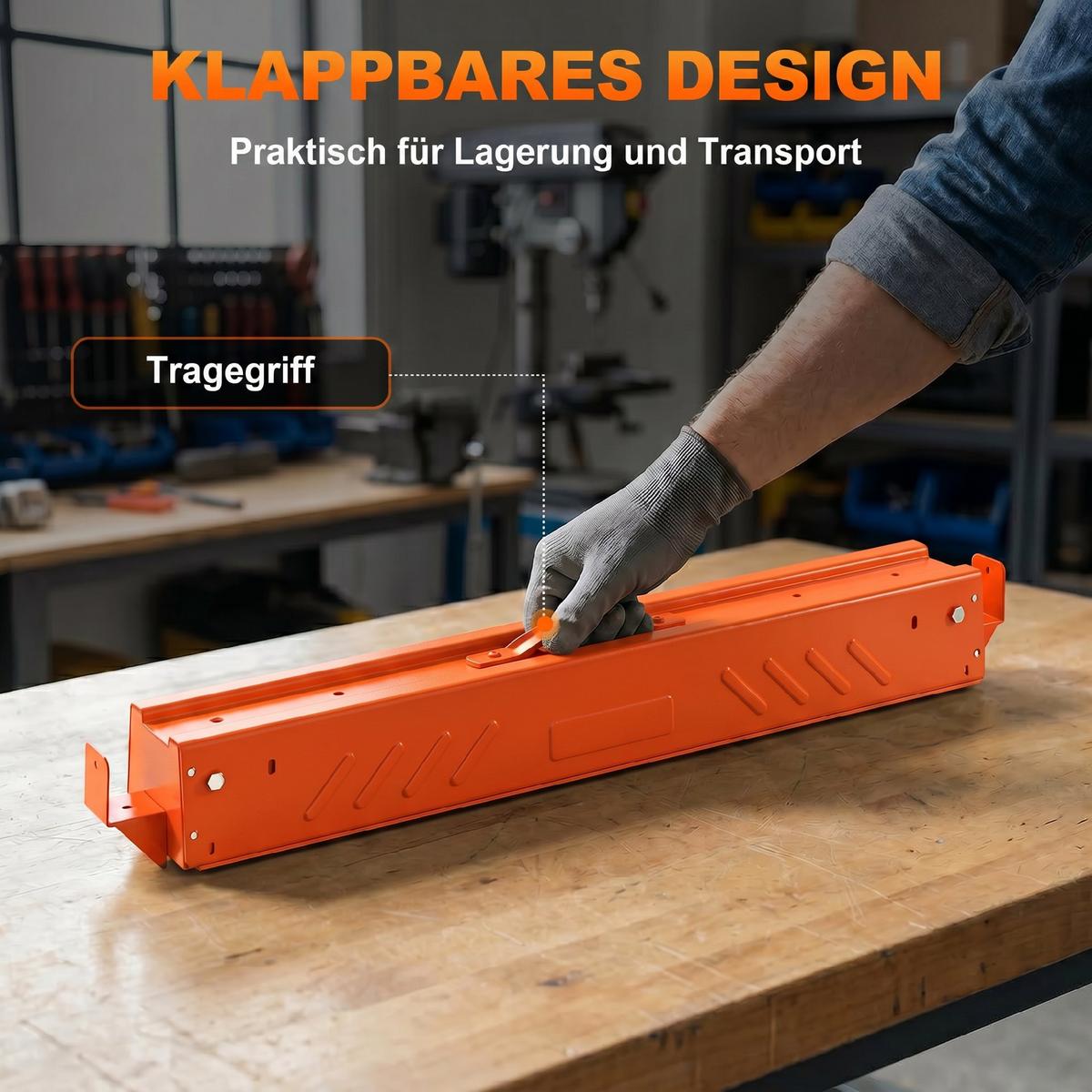 SÄGEBOCK 2er Set Metall EVA Orange - Orange, Metall (93/50/85.5cm) - HOMCOM