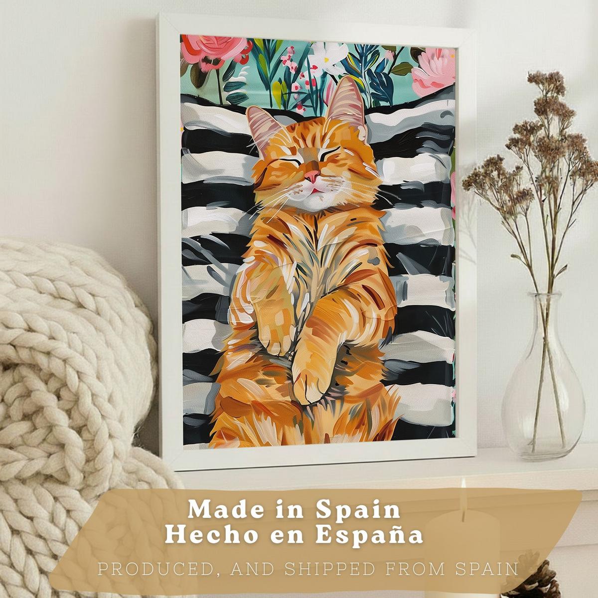 POSTER 3er Kunstdruck-Set Wandbilder Katzen modern Wohnzimmer Deko, Schlafzimmer, Küche, Badezimmer Weißer Rahmen A3 - Weiß, Papier (29.7/1/42cm) - Nacnic