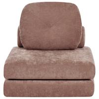 SCHLAFSOFA 81/182 cm Braun Olden - Braun, Textil (81/54/91cm) - Beliani