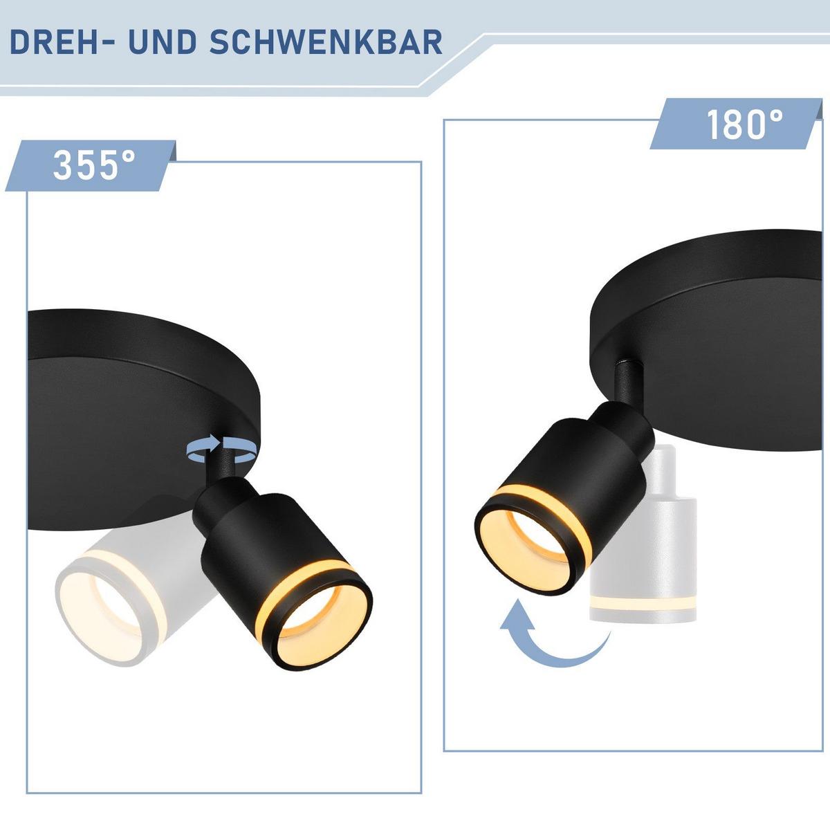 STRAHLER Fülle 2-flammig 20/20/15.7 cm - Schwarz, Metall (20/20/15.7cm) - ZMH