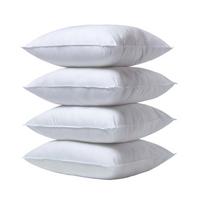 KOPFKISSEN 60/70 cm, 4er-Set aus Super-Mikrofaser - Weiß, Textil (60/70cm) - Homescapes