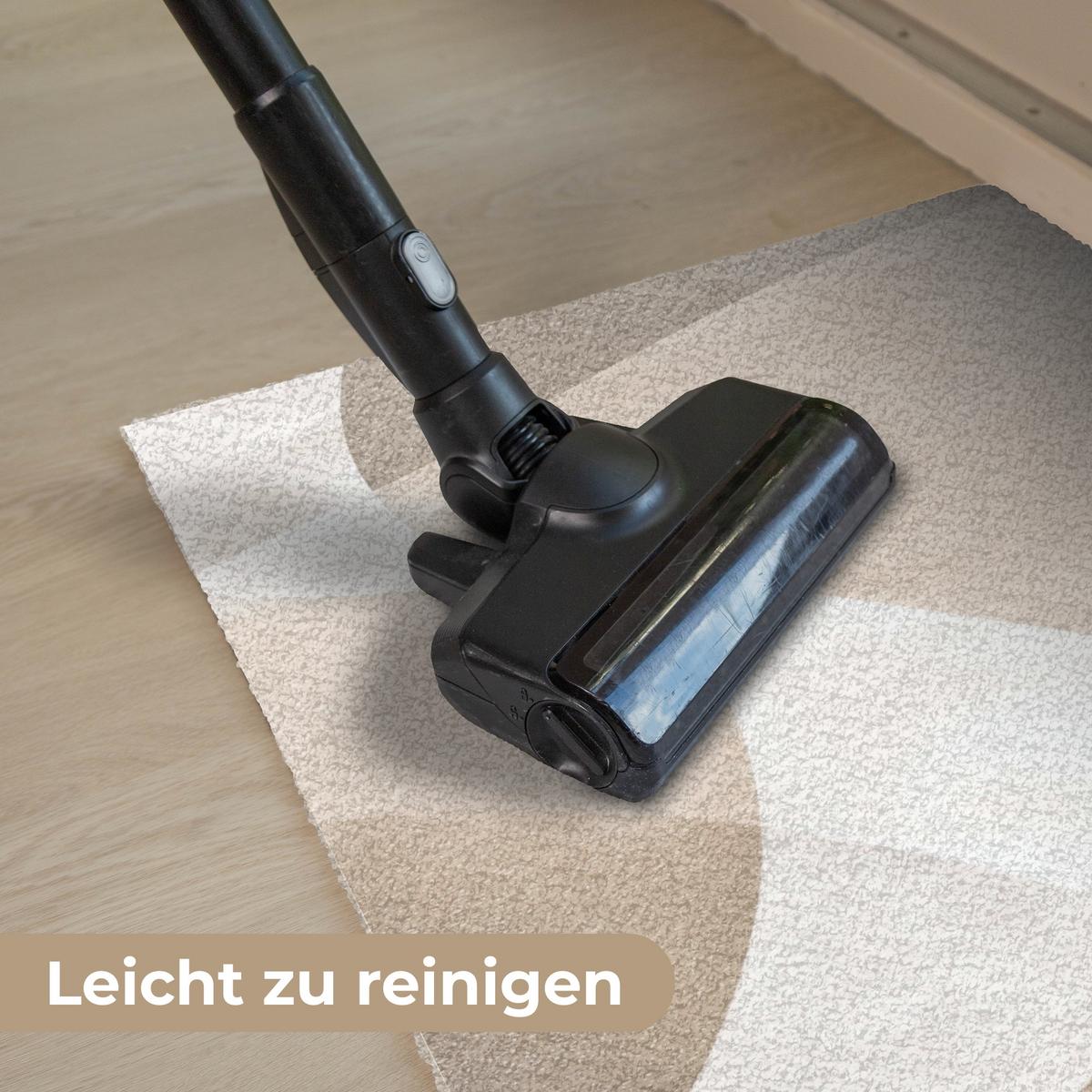 FUSSMATTE Glatte Oberflächen - Harmonisch - Wellenförmig Schmutzfangmatte 90x60 cm - Beige, Kunststoff (90/0.4cm) - MuchoWow