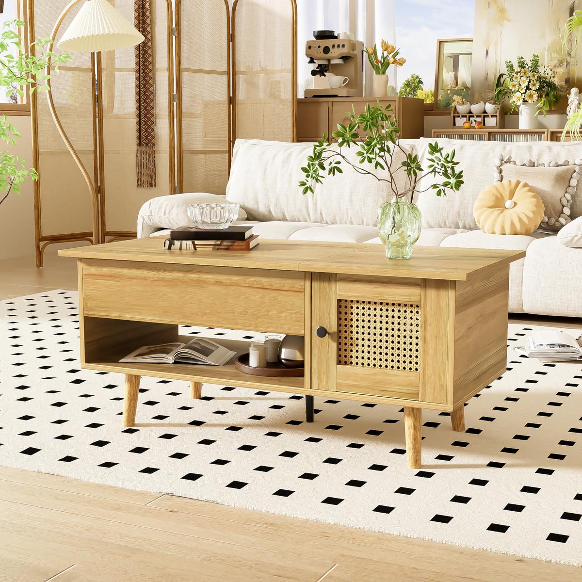 COUCHTISCH Brown 109.98/59.49/15.98 cm - Braun, Holz (110/60/16cm) - Urban Meuble