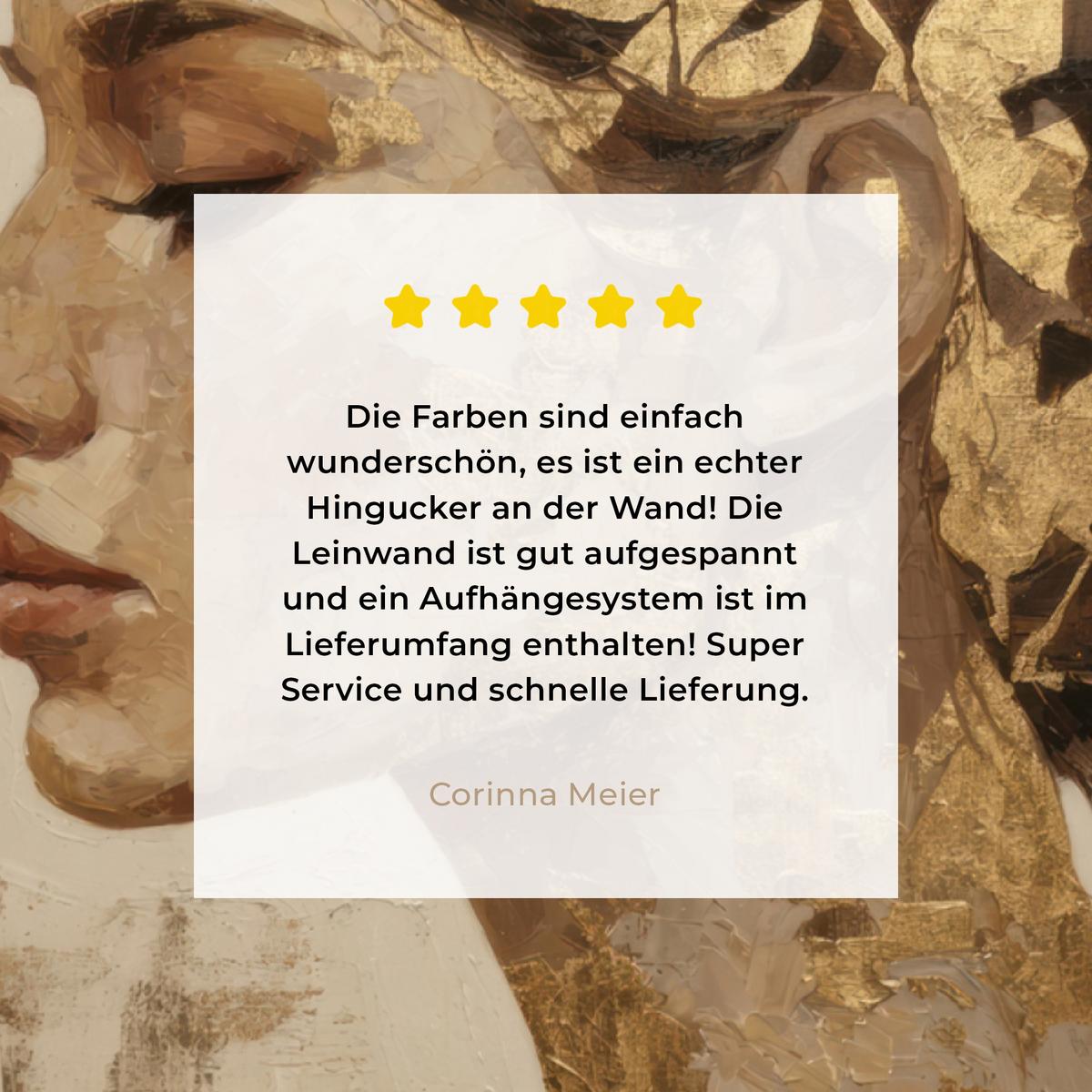 LEINWANDBILD Frau - Gold - Abstrakt - Textur Room Decor 30x40 cm - Goldfarben, Textil (30/40cm) - MuchoWow
