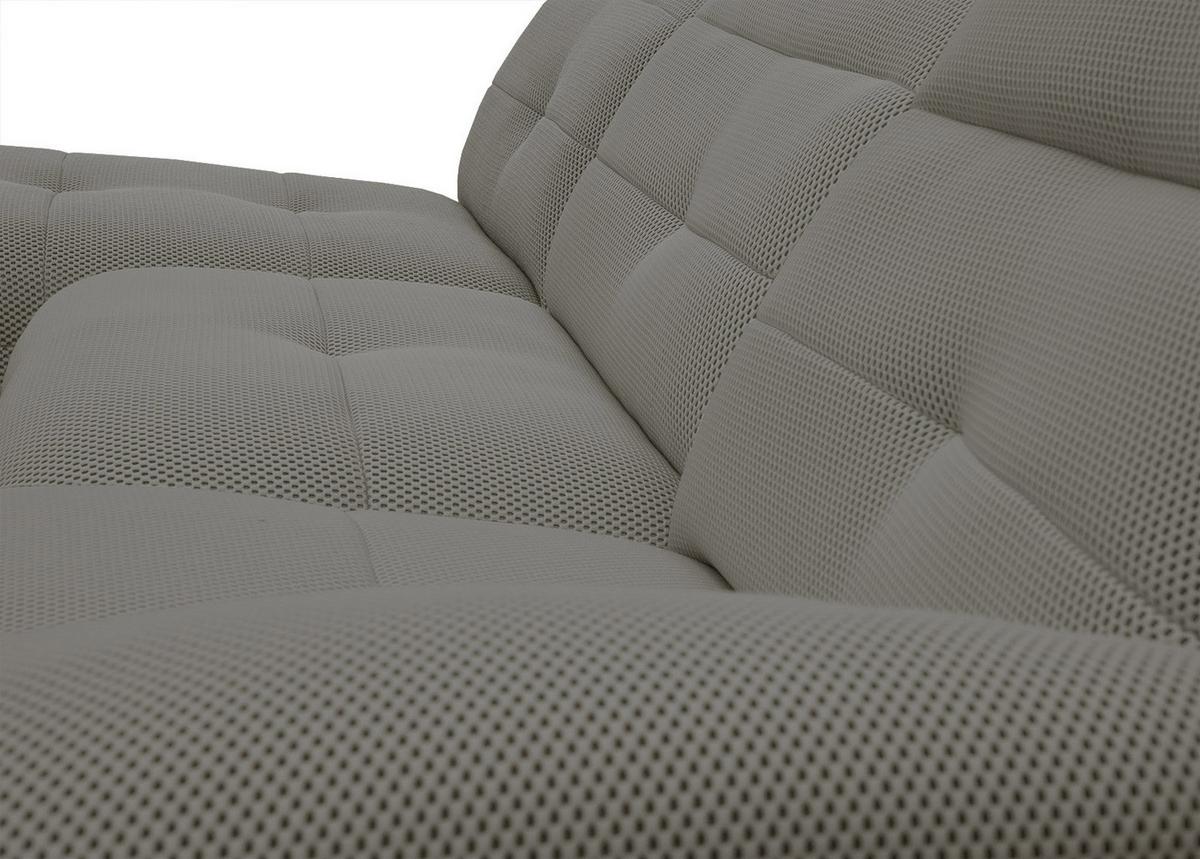 ECKSOFA TRENTO 4-Sitzer mit 1 Relaxfunktion, taupe - Taupe/Schwarz, Holzwerkstoff/Kunststoff (165/262cm) - Wozimo