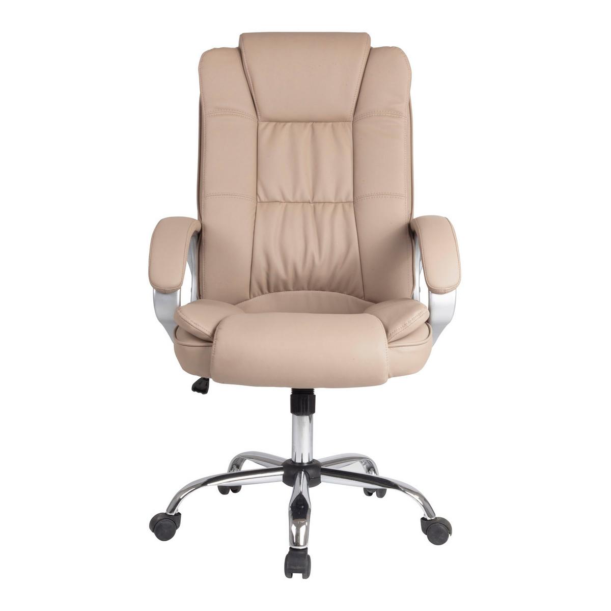 DREHSTUHL Karen Taupe - Taupe, Fell (68/110/72cm) - VS Venta-stock