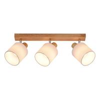DECKENSTRAHLER Brand 3-flammig 47/11/21 cm - Braun, Textil (47/11/21cm) - Nettlife