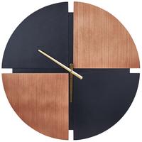 WANDUHR heller holzfarbton/schwarz Aramon - Hellbraun, Holzwerkstoff (60/60/0.3cm) - Beliani