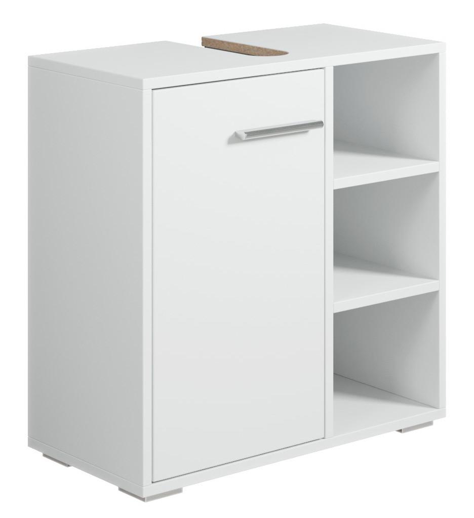 WASCHBECKENUNTERSCHRANK Neptunus 1 Tür Weiß - 60 x 30 x 60 cm - Weiß, Holz (60/60/28cm) - Badplaats