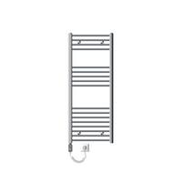 BADHEIZKÖRPER elektrisch Sahara 500x1200 mm Chrome gebogen mit Heizstab 1200W - Chromfarben, Metall (3/120/50cm) - LuxeBath