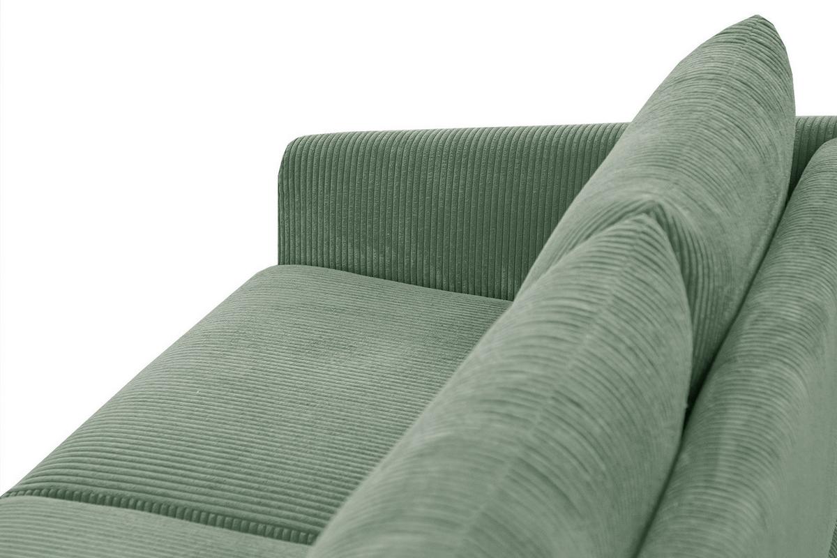 SOFA VILT 3-Sitzer, mintgrün - Schwarz/Mintgrün, Holzwerkstoff/Textil (202/89/94cm) - Wozimo