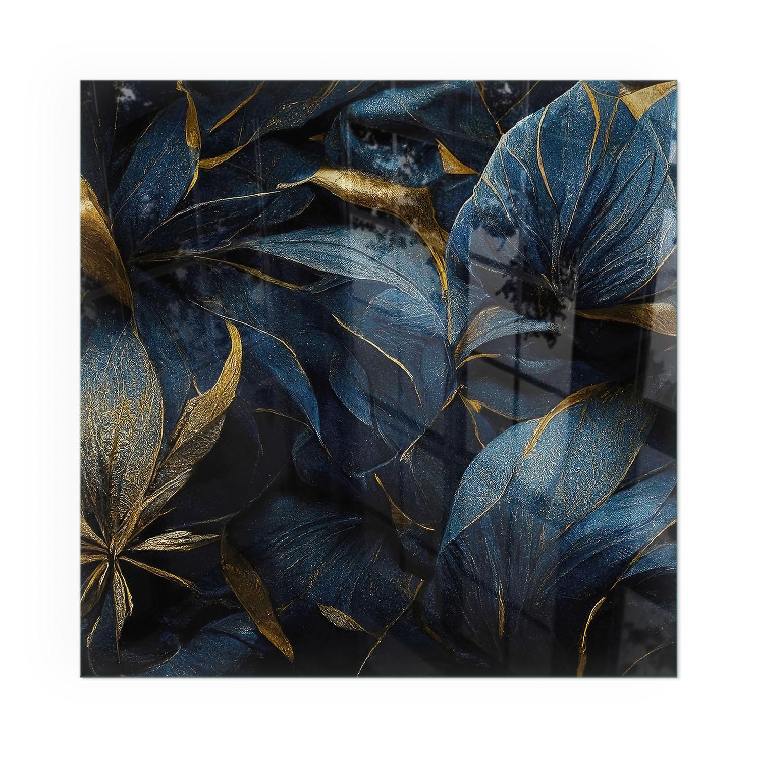 GLASPLATTE für Kamin 60x60 cm - Dunkelblau, Glas (60/60/0.4cm) - TULUP