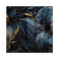GLASPLATTE für Kamin 60x60 cm - Dunkelblau, Glas (60/60/0.4cm) - TULUP