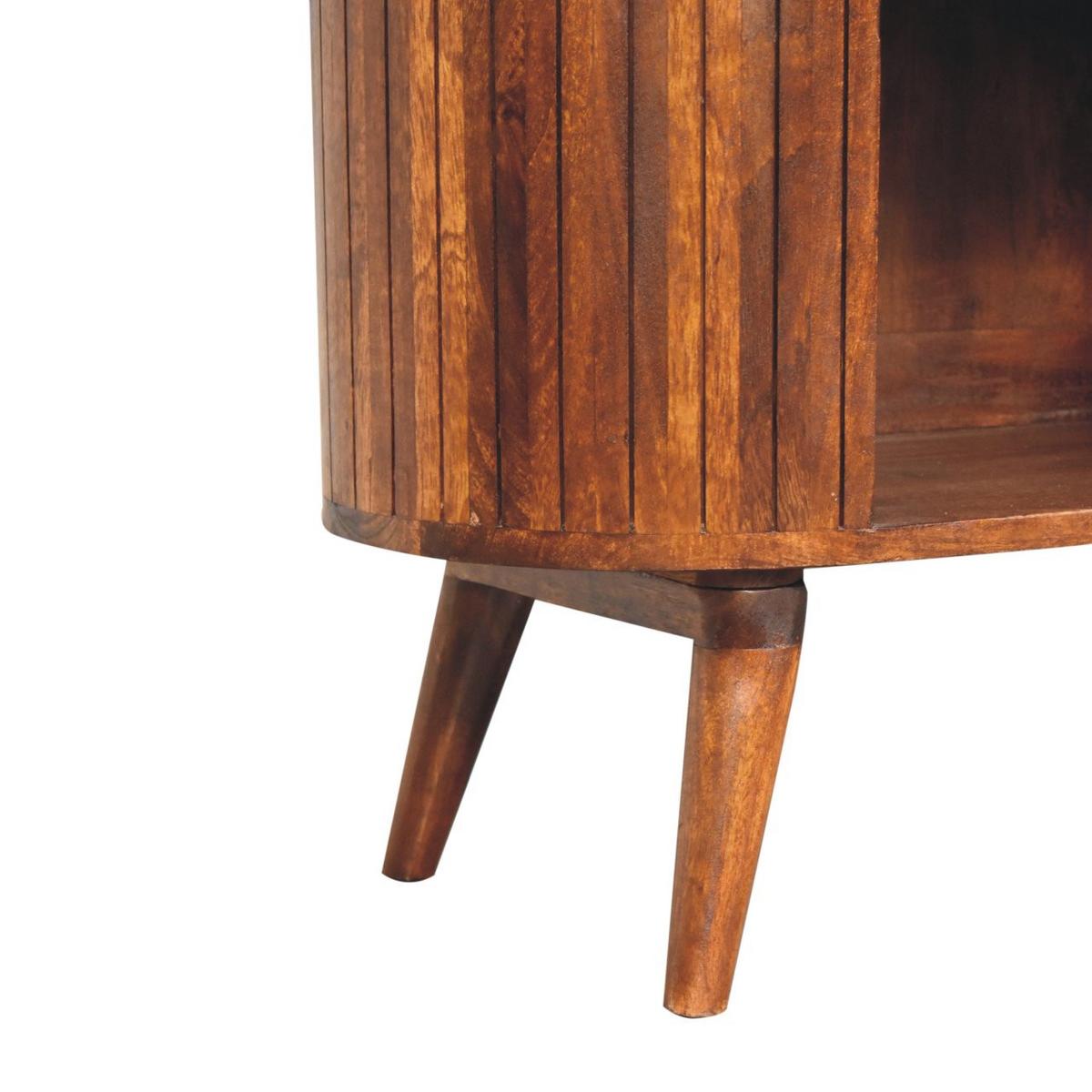 SCHRANK Cortez Kastanie Offen, 3 Offene Regale, Dunkelbraun - Dunkelbraun, Mangoholz/Holz (90/100/35cm) - Artisan Furniture