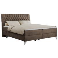 BOXBETT MILEN 120/200 Braun Velvet - H3 - Braun, Holz/Textil (120/200cm) - MKS