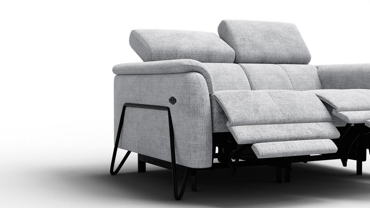 RELAXSOFA RODEN 2-Sitzer, hellgrau - Hellgrau, Holz/Textil (152/82/103cm) - Wozimo