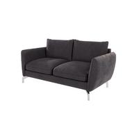 2-SITZER-SOFA Elou Graphit Microfaser - Chromfarben/Graphitfarben, Holz/Textil (172/87/92cm) - S-Style Möbel