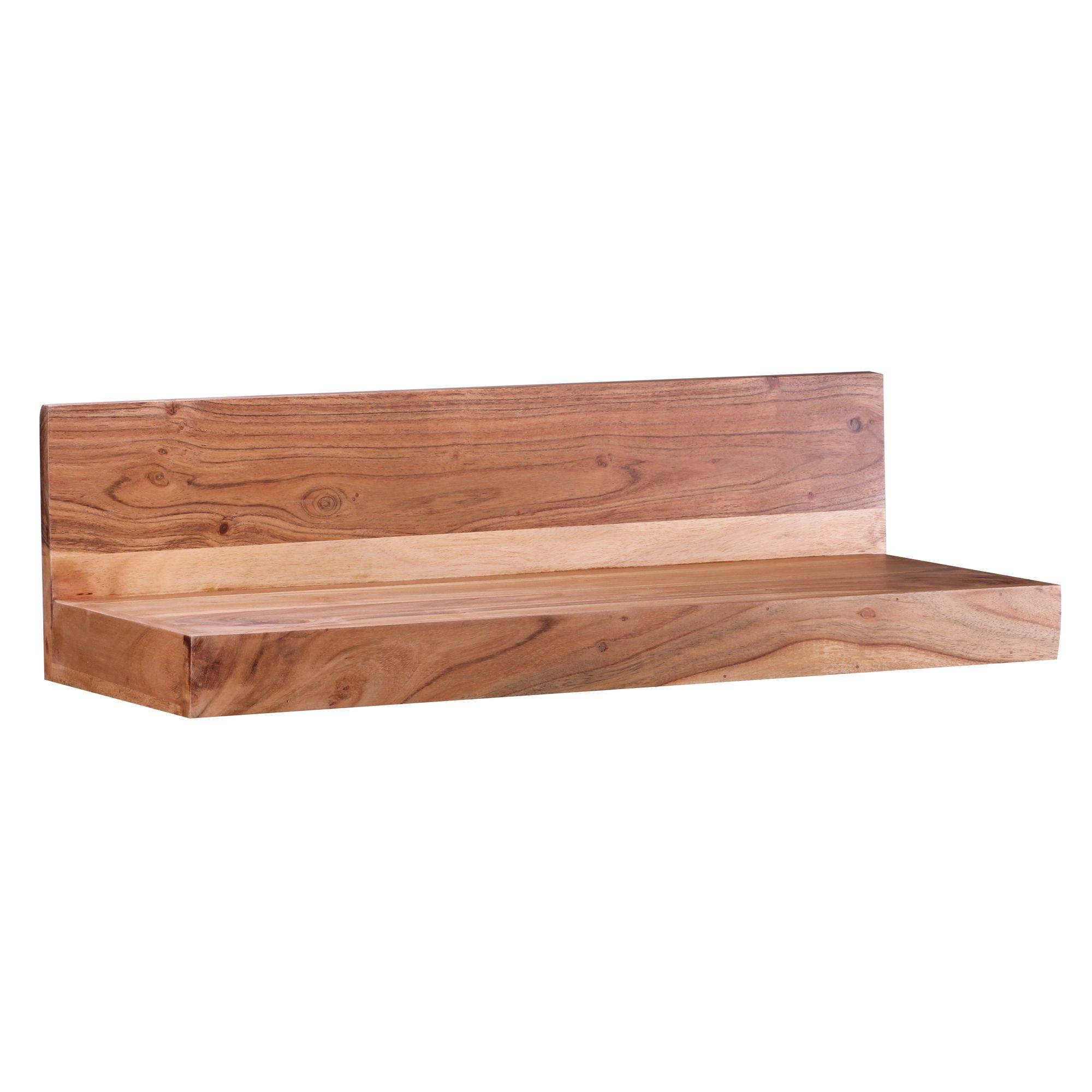 WANDREGAL MUMBAI Massivholz Hängend Landhausstil, Akazie 60x23x17 cm - Akaziefarben, Holz (60/17/23cm) - KADIMA DESIGN