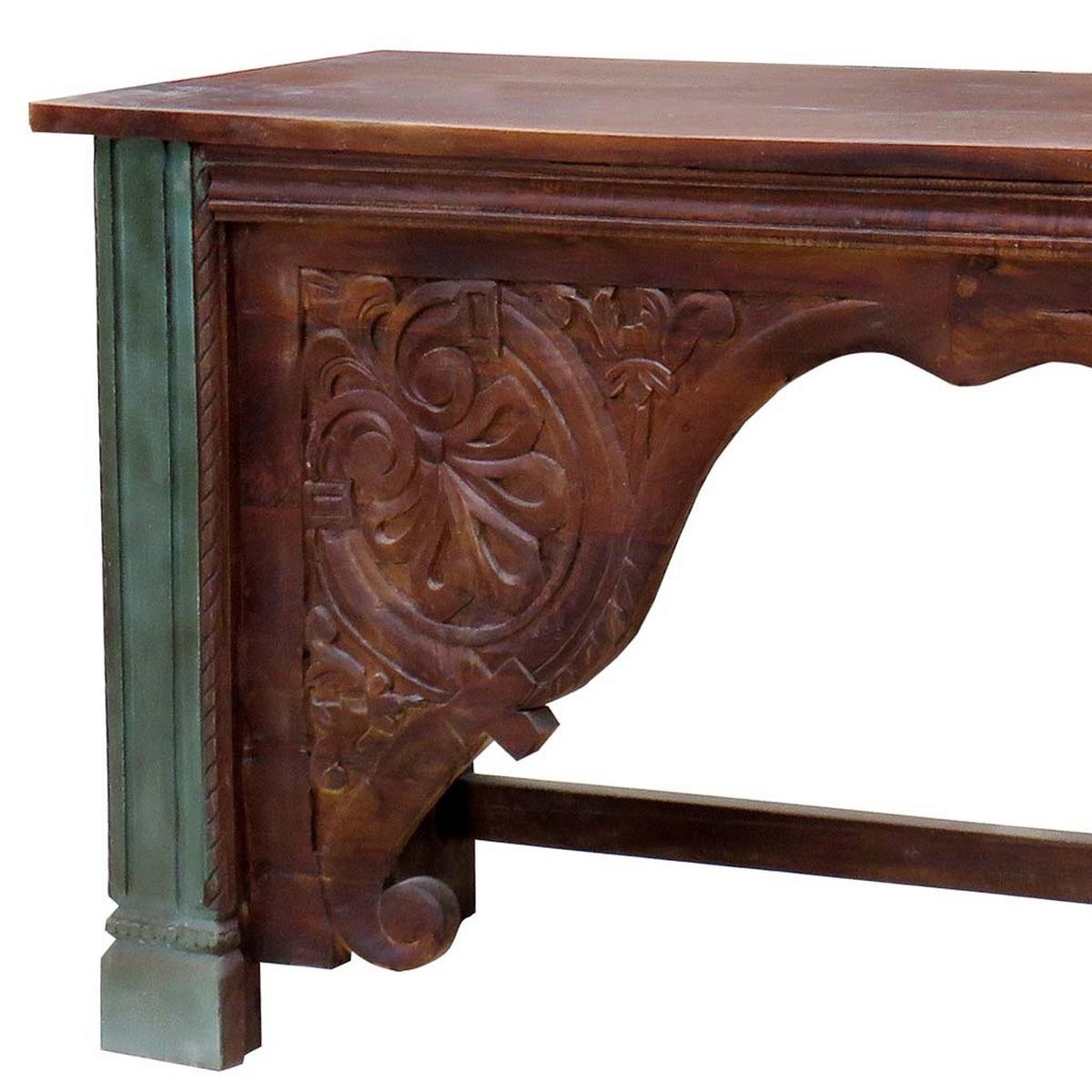 KONSOLENTISCH aus Holz, braun, 187x43x86cm - Multicolor, Holz (43/187/86cm) - Wanderlust