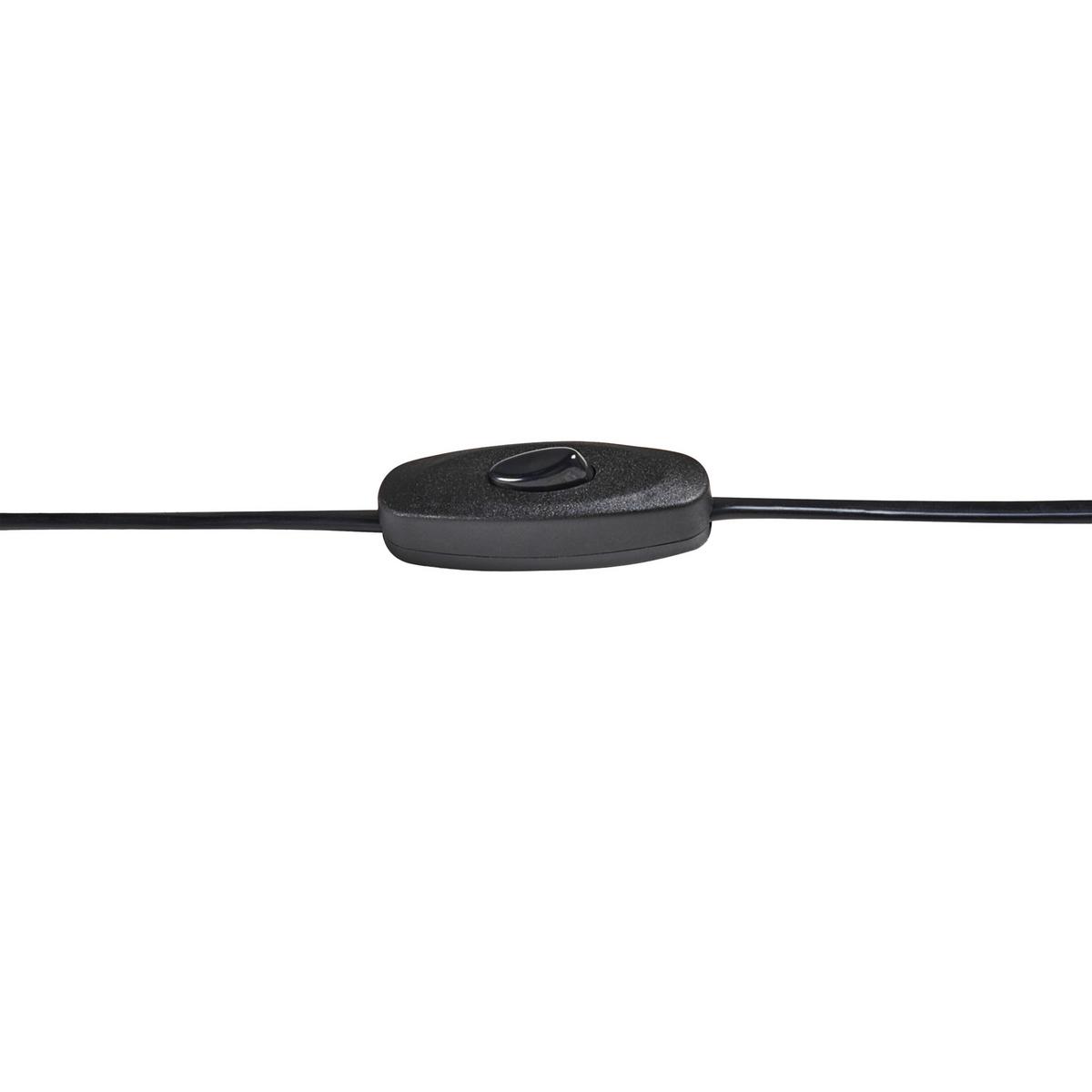 TISCHLAMPE Metall Schwarz Dhud - Schwarz/Weiß, Metall (34/34/58cm) - Beliani