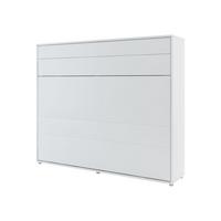 SCHRANKBETT Bed-Concept BC-14 160x200 mit weißer LED Beleuchtung - Weiß/Grau, Holz/Holzwerkstoff (160/200cm) - MIRJAN24