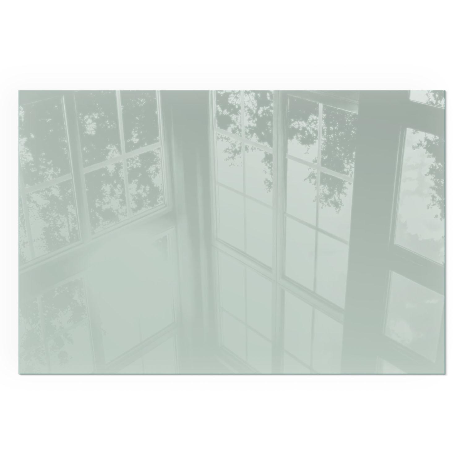 GLASPLATTE für Kamin 120x80 cm - Grün, Glas (120/80/0.4cm) - TULUP