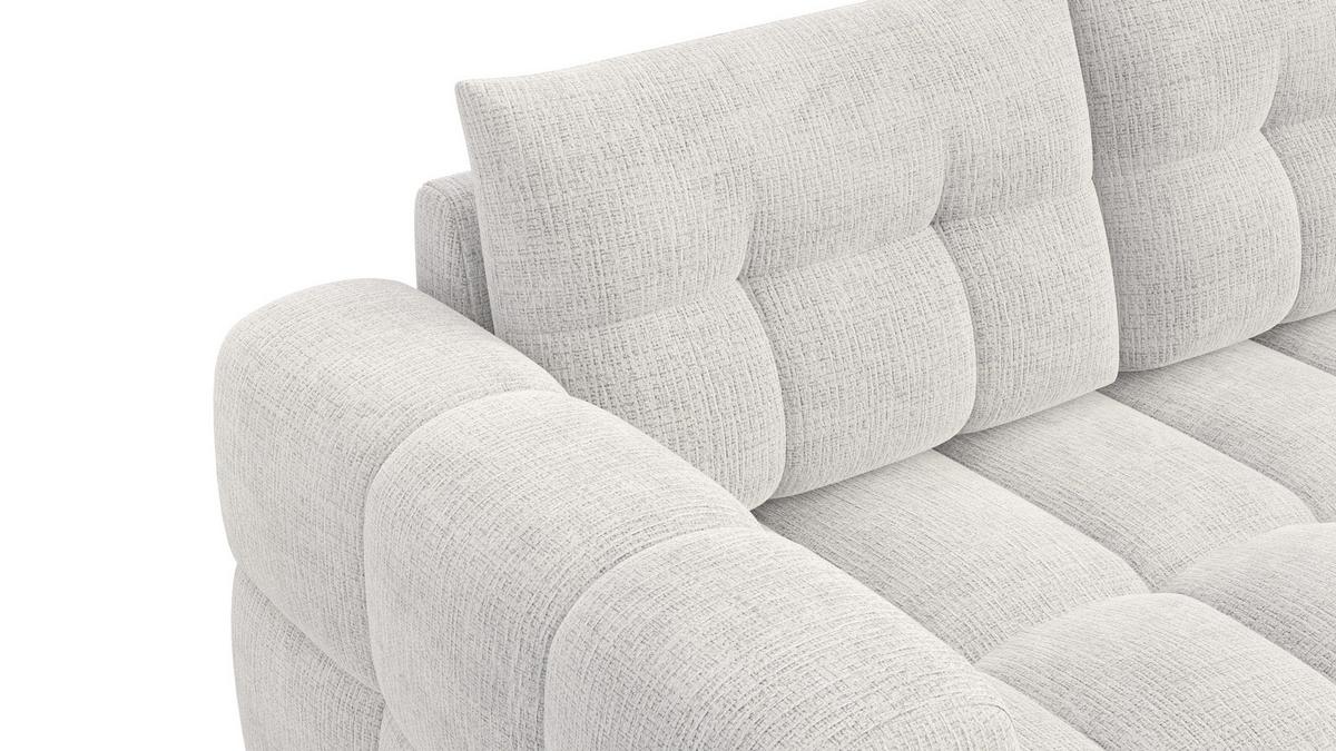 ECKSOFA CLOUDI 4-Sitzer rechts, creme - Creme/Schwarz, Holz/Textil (294/160cm) - Wozimo