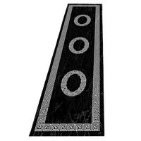 KURZFLORTEPPICH INN, mit Mäander-Muster, Schwarz, 80 x 300 cm - Schwarz, Textil (80/300cm) - KADIMA DESIGN