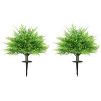 KUNSTPFLANZE 2er Set PE Aluminium Grün - Grün, Kunststoff (60cm) - HOMCOM