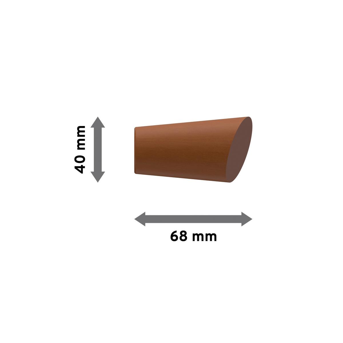ENDSTÜCKE FÜR GARDINENSTANGEN 20 mm Ø, Bero Kirschbaum, Packung 2 Stück - Kirschbaumfarben, Holz (6.8/4/4cm) - INTERDECO