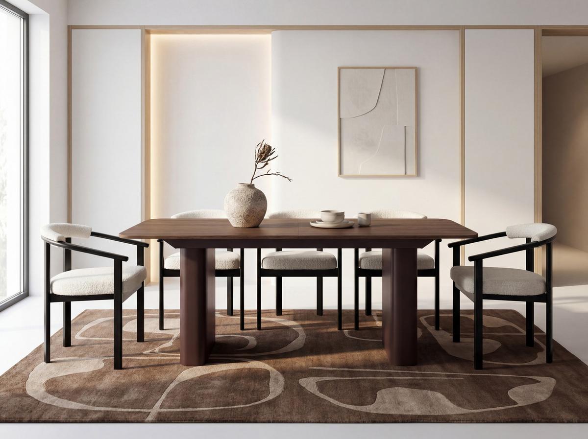 ESSTISCH Riven rechteckig ausziehbar verlängerbar mit Butterfly-Auszug, Walnuss Braun 200-296/90/76 cm - Walnussfarben/Braun, Holzwerkstoff/Metall (90/296/76cm) - WFL GROUP