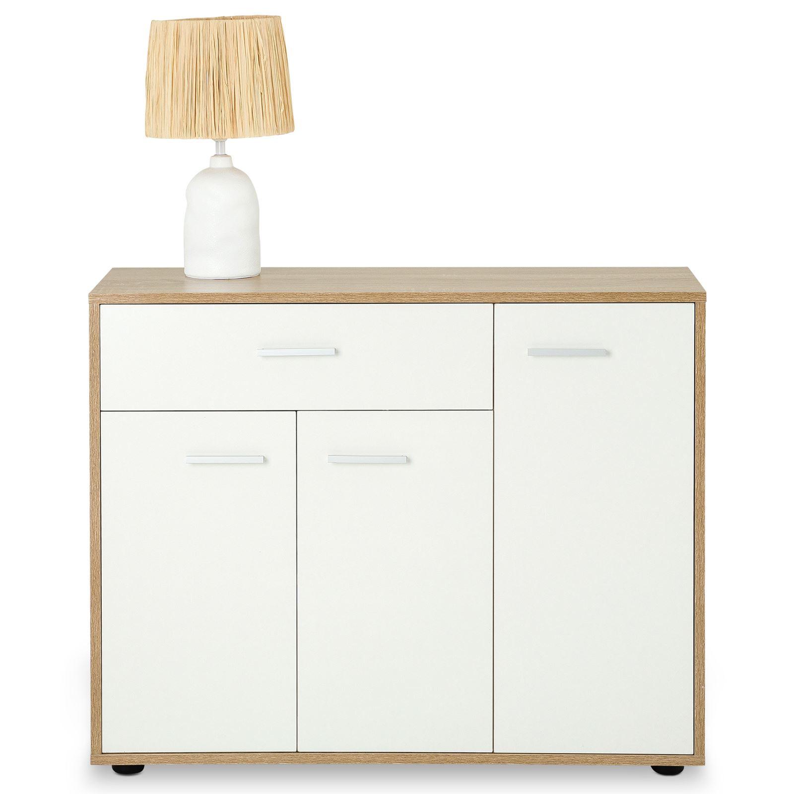 KOMMODE ESTELLE Sonoma Eiche/weiß - Weiß/Sonoma Eiche, Holzwerkstoff (88/70/30cm) - CARO-Möbel