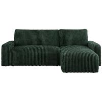 ECKSOFA ARGOS Grün Cord - Schwarz/Grün, Kunststoff/Textil (245/150cm) - MKS
