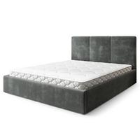 POLSTERBETT AZURI 140x200 cm mit Bettkästen - Grau - Grau, Holz (140/200cm) - MASSENO