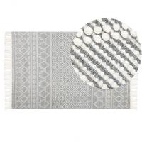 TEPPICH geflochten Solhan 230/160 cm - Beige, Textil (160/230cm) - Beliani