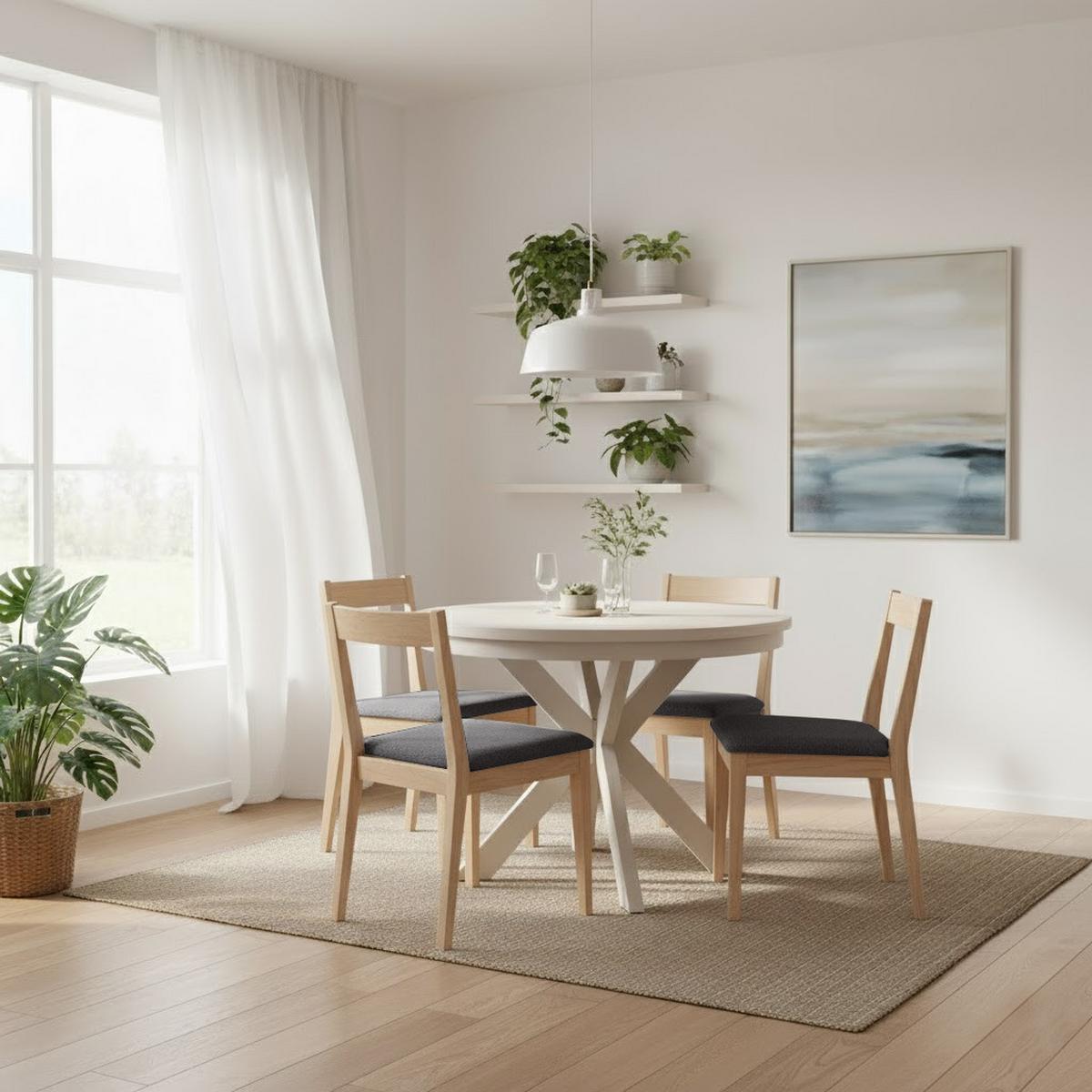 STUHL Moden mit Buchenholzbeinen, Polsterstuhl, Anthrazit - Anthrazit/Buchefarben, Holz (45/84/45cm) - Beautysofa