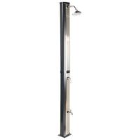 FREISTEHENDE solarbetriebene Gartendusche Schwarz Tuxpam - Schwarz, Kunststoff (18/217/15cm) - Beliani