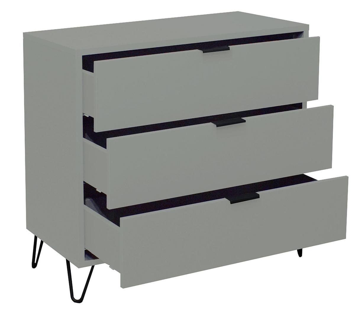 KOMMODE Erna 81x45x82 Pinie Green matt Lack - Grün, Holzwerkstoff (81/82/45cm) - 58aufmkessel