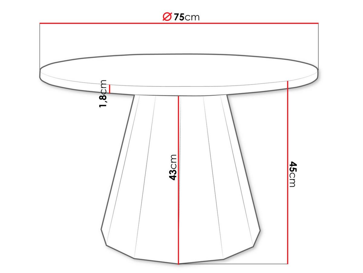 COUCHTISCH Elipse - Schwarz/Weiß, Holzwerkstoff/Metall (75/75/45cm) - MIRJAN24