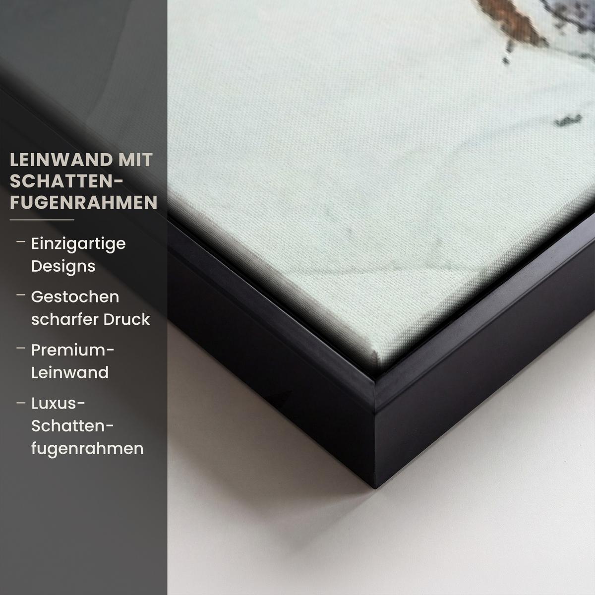 LEINWAND Bilder mit Rahmen - Marmor - Schwarz - Weiß - Gold - Luxus - Abstrakt - 60x90 - Goldfarben, Textil (60/90cm) - MuchoWow