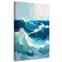 LEINWANDBILD Natur und Botanik 40x60cm - Blau, Textil (40/60cm) - Feeby